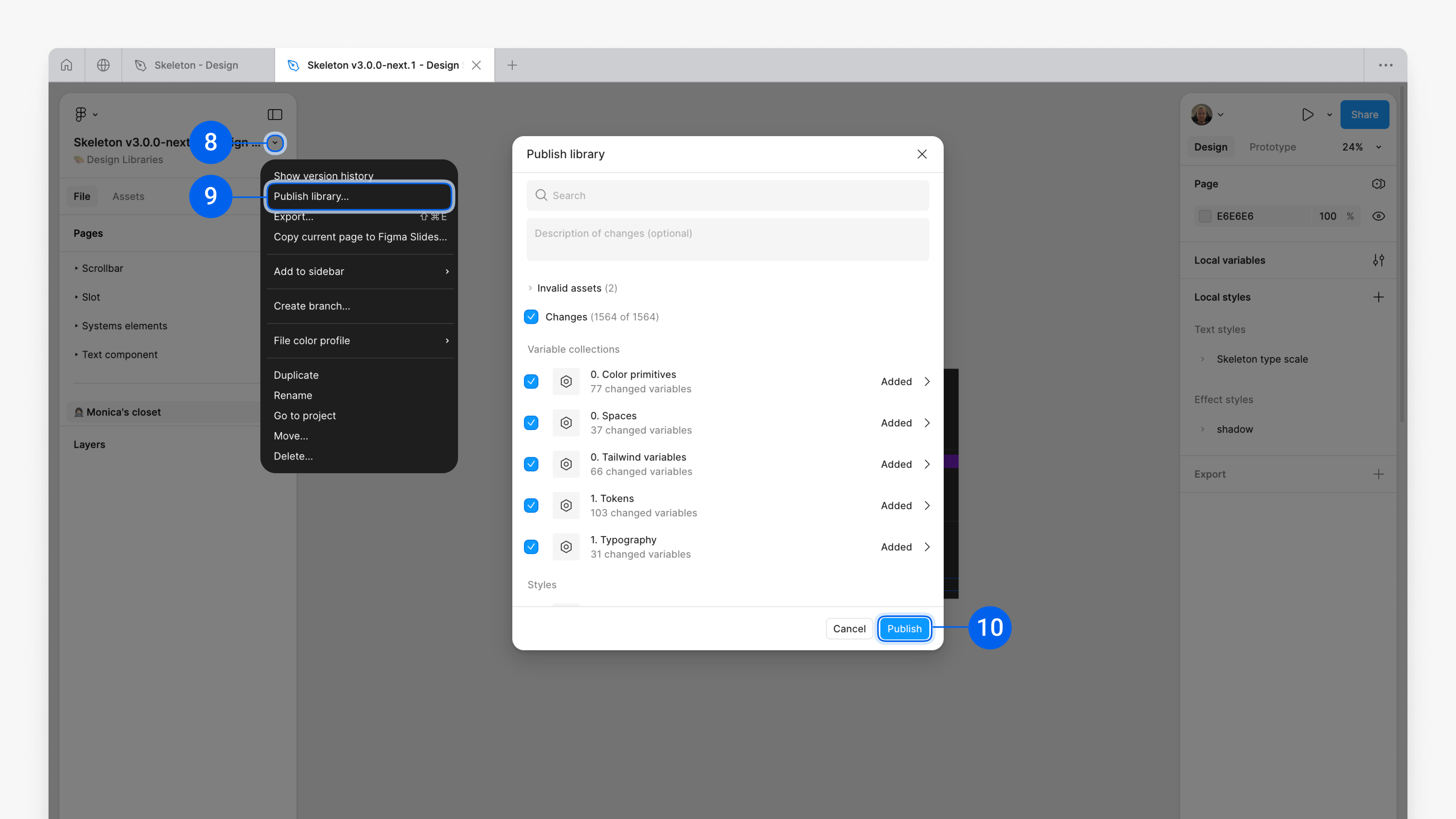 Publish Figma library