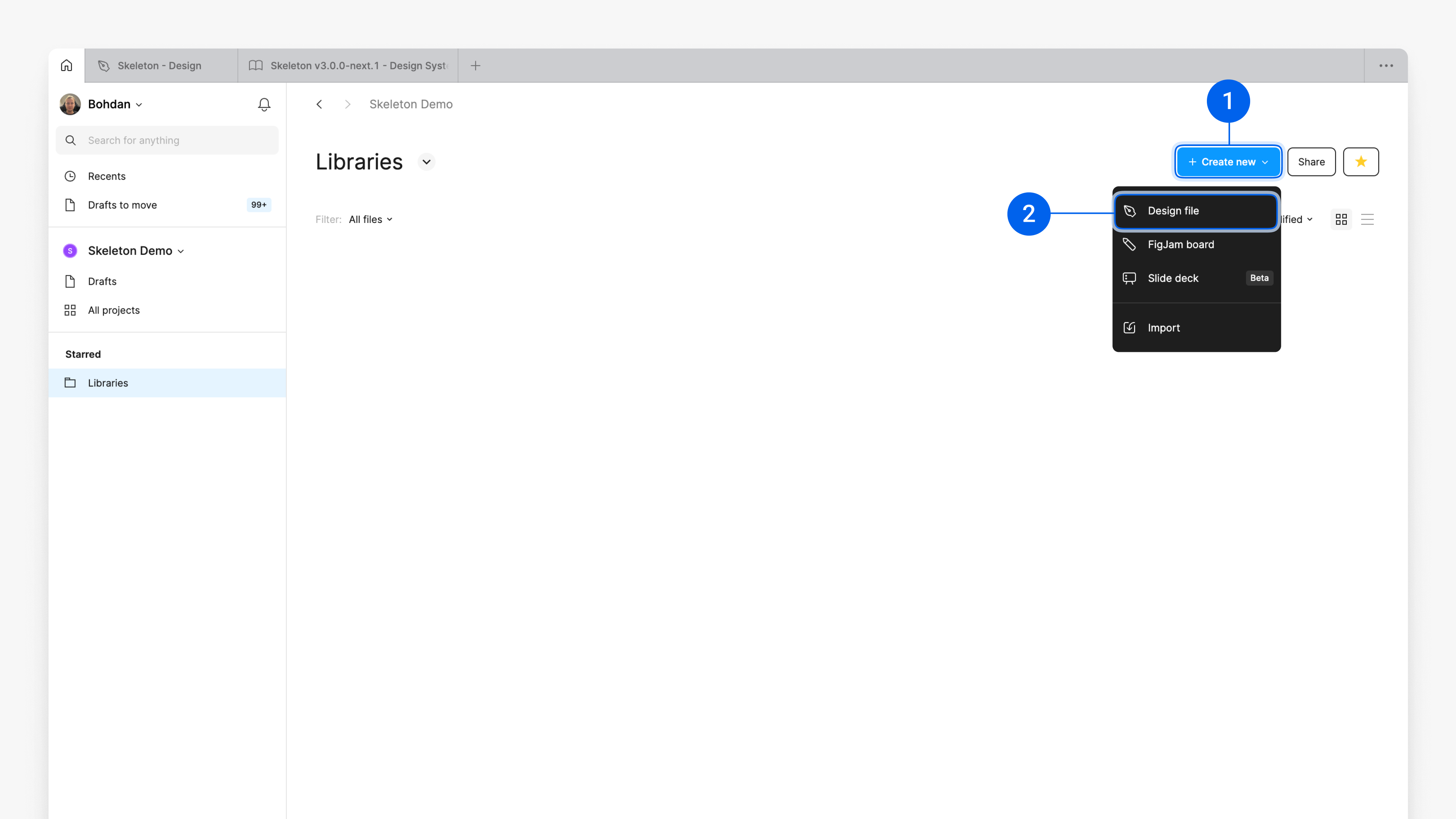Create design file