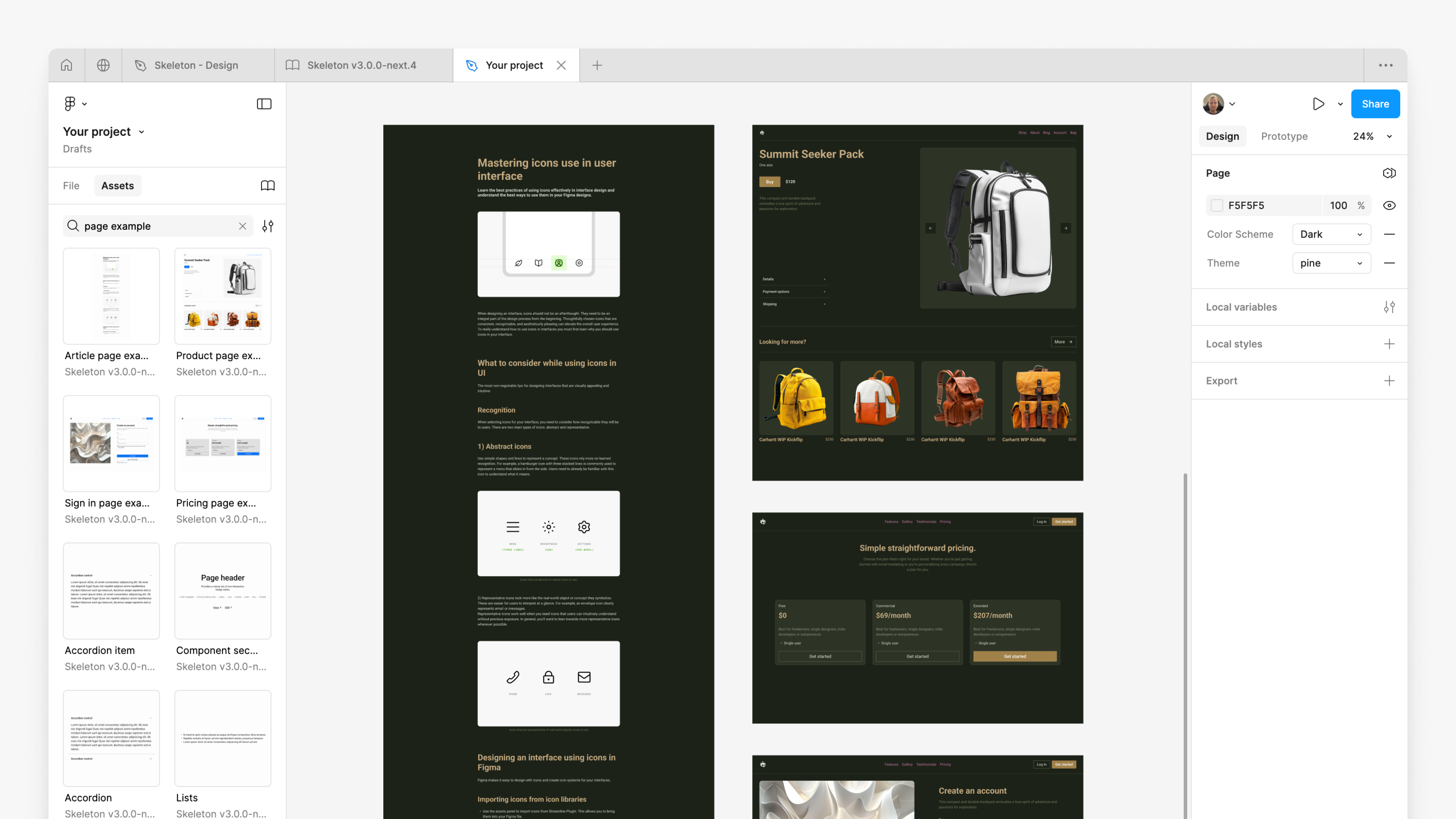 Dark mode preview