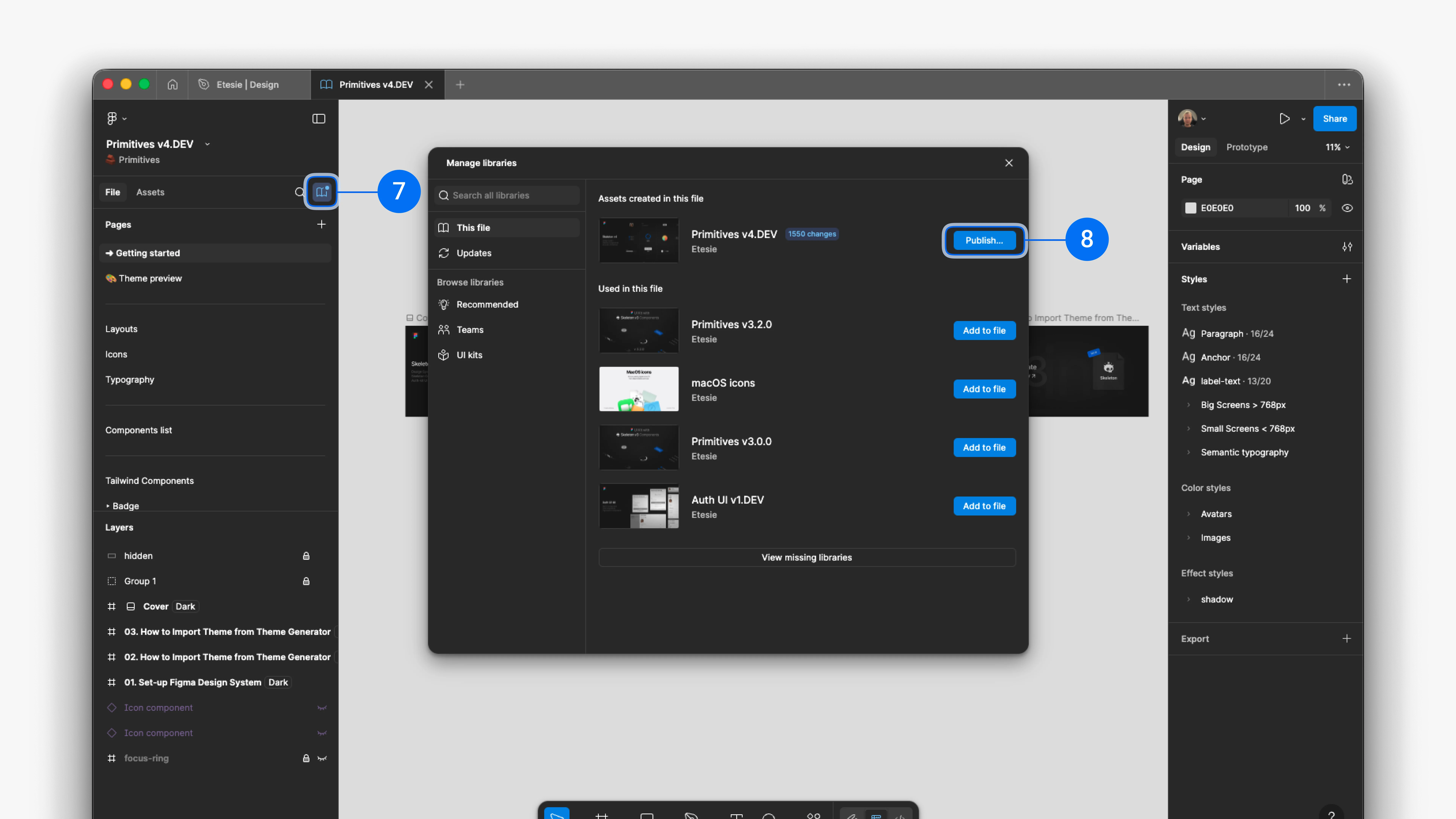 Publish updates