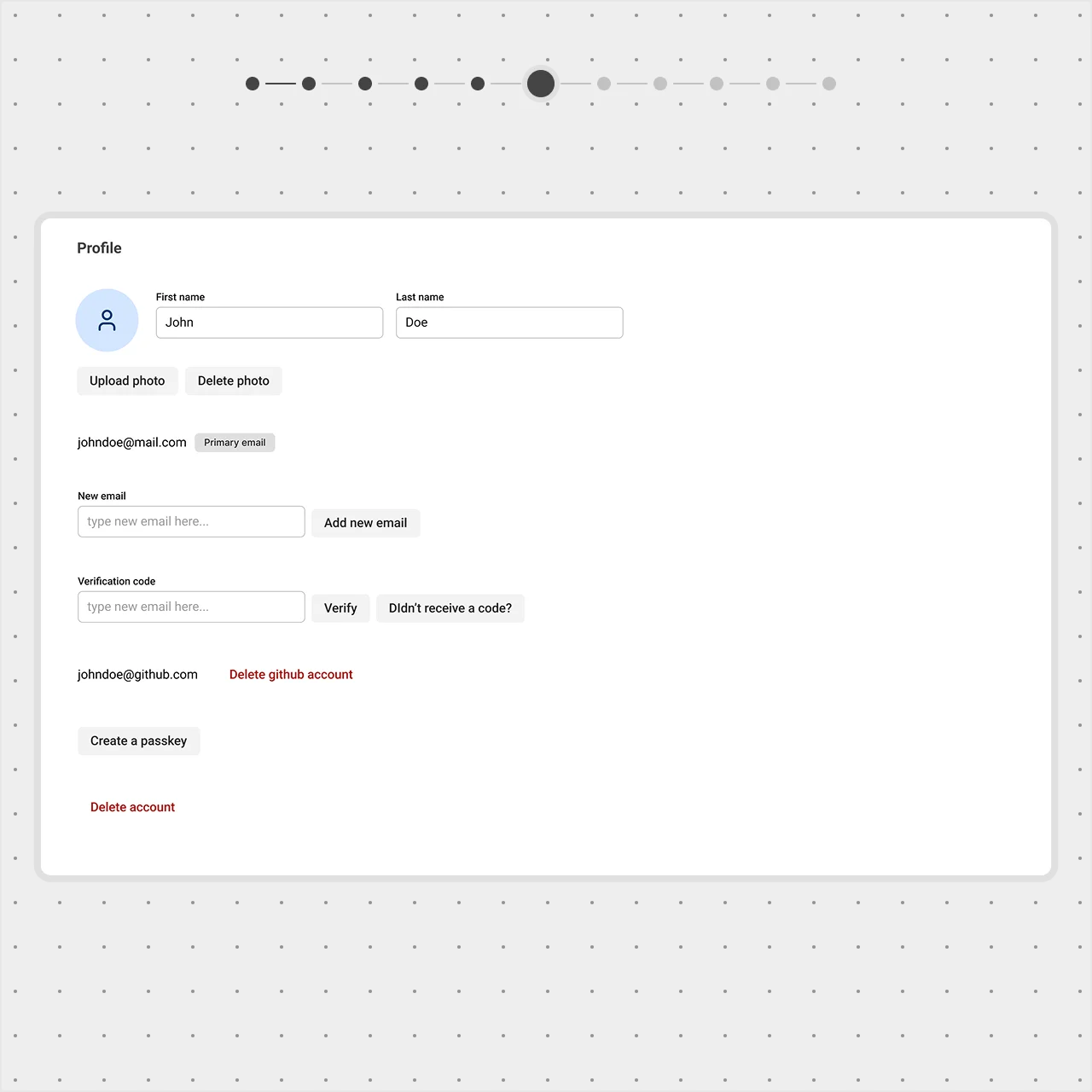 A profile page with buttons and input fields. The 'After' view aligns buttons like Add New Email with the input field, reducing spacing for a cleaner layout compared to the 'Before' view.
